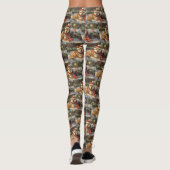 Shiba Inu Dog Weihnachtsfest Leggings (Rückseite)