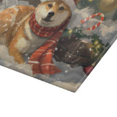 Shiba Inu Dog Weihnachtsfest Schneidebrett (Ecke)