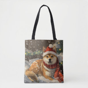 Shiba Inu Dog Weihnachtsfest Tasche