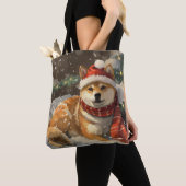 Shiba Inu Dog Weihnachtsfest Tasche (Von Nahem)