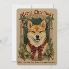 Shiba Inu Dog Weihnachtskarte Feiertagskarte