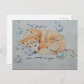 Shiba Inu Dog Weihnachtskarte Postkarte (Vorne/Hinten)