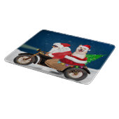 Shiba Inu Dog Weihnachtsmann Schneidebrett (Ecke)