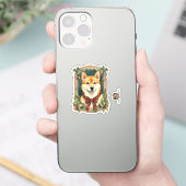 Shiba Inu Dog Weihnachtssticker Aufkleber (Telefon)