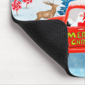 Shiba Inu Dog Weihnachtswagen Schnee Mousepad (Ecke)