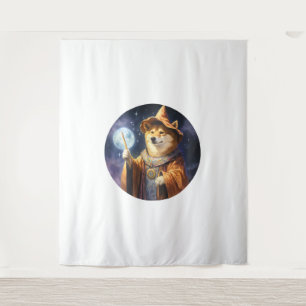 Shiba Inu Dog Wizard Wandteppich