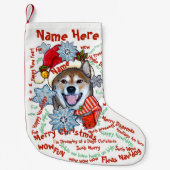 Shiba Inu Doge Weihnachtsweihnachtsgebäck Strumpf Kleiner Weihnachtsstrumpf (Vorderseite)