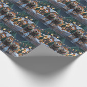 Shiba Inu Dogs Christmas Snow Holiday Geschenkpapier (Ecke)