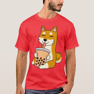 Shiba Inu Drinking Bubble Tee