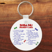 SHIBA INU-Eigenschaftengesetze 2 Schlüsselanhänger (Vorderseite)