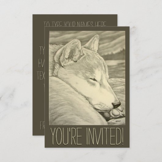 Shiba Inu Einladungen Personalisierte Shiba Inu Ka (Vorne/Hinten)