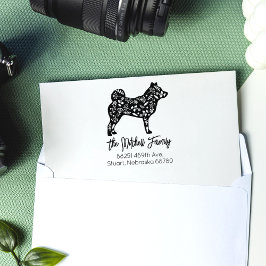 Shiba Inu Family Rücksendeadresse Gummistempel