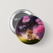 Shiba Inu Fantasy Anime Button (Vorne & Hinten)