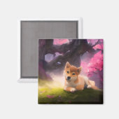Shiba Inu Fantasy Anime Magnet (Vorderseite/Rückseite)