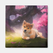 Shiba Inu Fantasy Anime Magnet (Vorne)