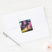 Shiba Inu Fantasy Anime Quadratischer Aufkleber (Umschlag)