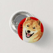 Shiba Inu-Farbblock Button (Vorne & Hinten)