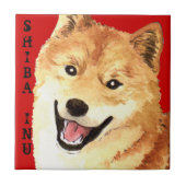 Shiba Inu-Farbblock Fliese (Vorderseite)