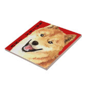Shiba Inu-Farbblock Fliese (Seite)