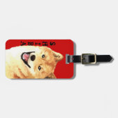 Shiba Inu Farbblock Gepäckanhänger (Vorderseite horizontal)