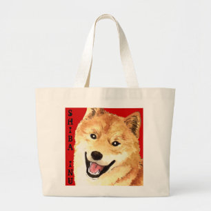 Shiba Inu Farbblock Jumbo Stoffbeutel