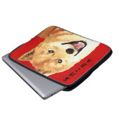 Shiba Inu-Farbblock Laptopschutzhülle (Vorne Knopf)