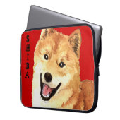 Shiba Inu-Farbblock Laptopschutzhülle (Vorderseite Links)
