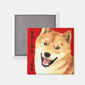 Shiba Inu-Farbblock Magnet (Vorderseite/Rückseite)