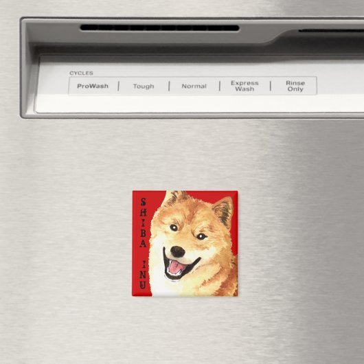 Shiba Inu-Farbblock Magnet (In Situ (Geschirrspüler))