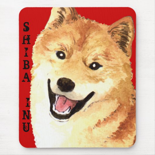 Shiba Inu-Farbblock Mousepad (Vorne)