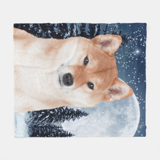 Shiba Inu Fleece-Decke Fleecedecke (Vorderseite (Horizontal))