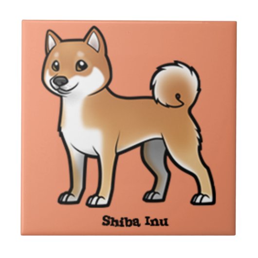 Shiba inu fliese (Vorderseite)