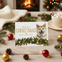 Shiba Inu frohe Weihnachten glücklich Neues Jahr