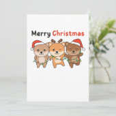 Shiba Inu frohe Weihnachten Niedliche Hunde (Stehend Vorderseite)