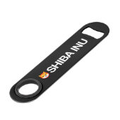 Shiba Inu Full Logo Flasche Opener Bar Key (Vorderseite Schrägansicht)