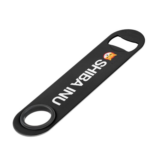 Shiba Inu Full Logo Flasche Opener Bar Key (Rückseite Schrägansicht)