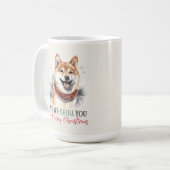 Shiba Inu Funny Dog Pun Weihnachtskaffee Tasse (Vorderseite Links)