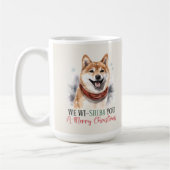 Shiba Inu Funny Dog Pun Weihnachtskaffee Tasse (Links)