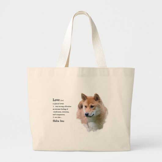 Shiba Inu Geschenke Jumbo Stoffbeutel (Vorne)