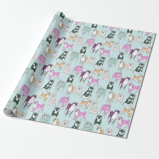 Shiba Inu Geschenkpapier (Ungerollt)