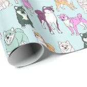Shiba Inu Geschenkpapier (Rolleneckpunkt)