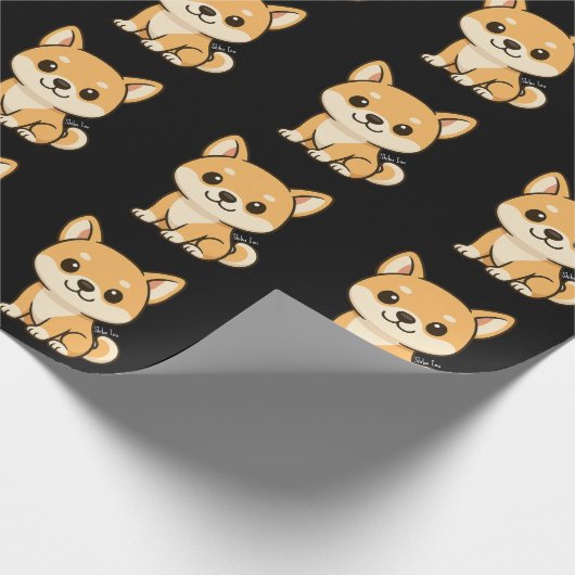 Shiba Inu Geschenkpapier (Ecke)
