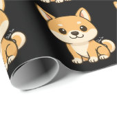 Shiba Inu Geschenkpapier (Rolleneckpunkt)