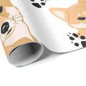 Shiba Inu Geschenkpapier (Rolleneckpunkt)