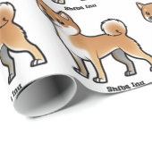 Shiba inu geschenkpapier (Rolleneckpunkt)