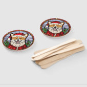 Shiba Inu Glass Weihnachten Fächer (Non-assembled)