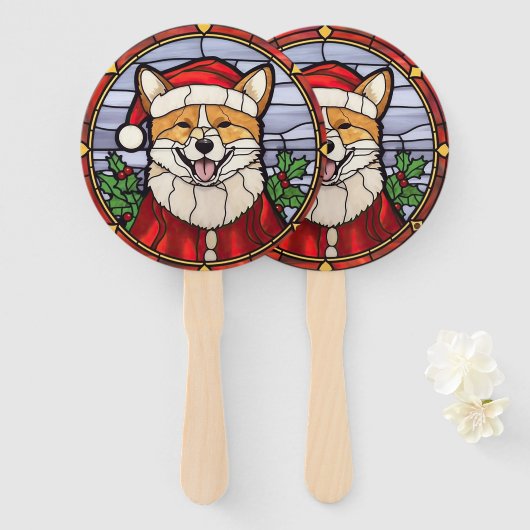 Shiba Inu Glass Weihnachten Fächer (Vorne und Hinten)
