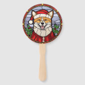 Shiba Inu Glass Weihnachten Fächer (Vorderseite)