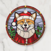 Shiba Inu Glass Weihnachten Geschenkanhänger (Vorderseite)
