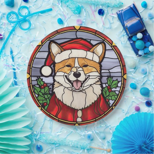 Shiba Inu Glass Weihnachten Pappteller (Party)
